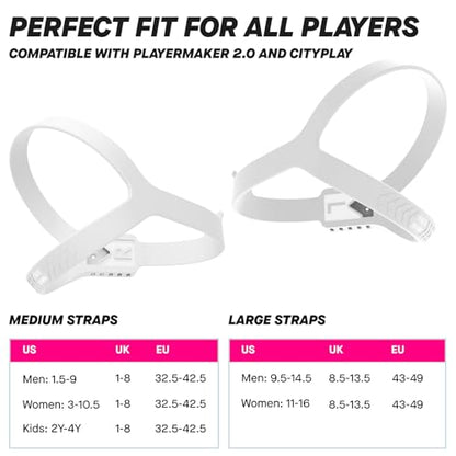 Playermaker CITYPLAY Soccer Tracker Kit Medium + White Medium Straps, Smart Soccer Tracker for Cleats, Track 25+ Technical & Physical Metrics, Advanced Than GPS