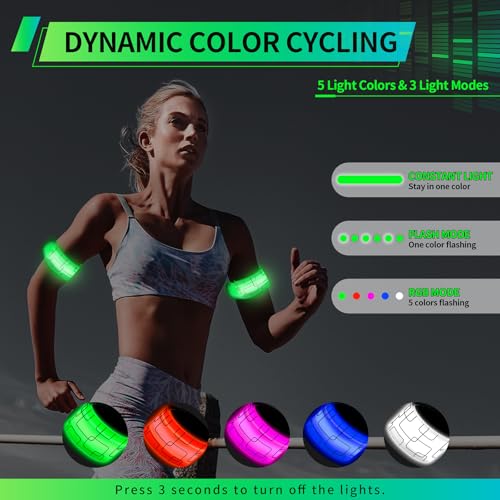2PCS LED Armband for Running and Walking at Night Safety Gear
