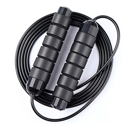 Redify Adjustable Jump Rope,Jump Ropes for Fitness for Men Women - color: Black