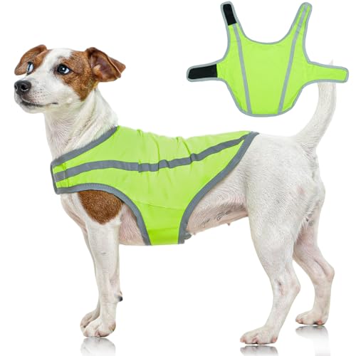 FUAMEY Reflective Dog Vest for Small Dogs,Dog Hunting Vest High-Visibility - color: Green, size: X-Small