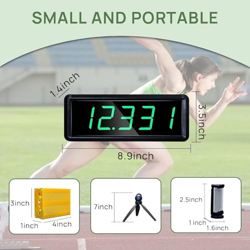 YZ Laser Timer for Sprints, Laser Sprint System, Track Laser Timer Stopwatch, Lap/Speed Training/Track Field/Running/Football - style: 1 timer+1 laser