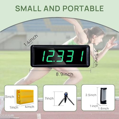 YZ Laser Timer for Sprints, Laser Sprint System, Track Laser Timer Stopwatch, Lap/Speed Training/Track Field/Running/Football - style: 1 timer+1 laser