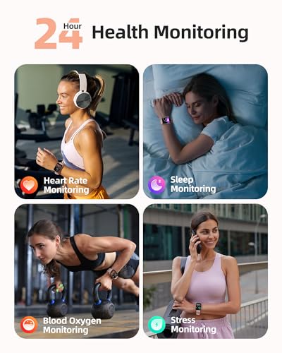 Parsonver Smart Watch, 5ATM Waterproof Watch for Swimming, 110+ Sport Modes - color: Rose Gold