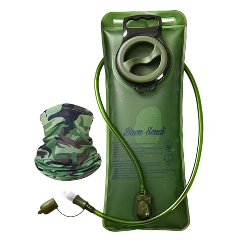 2 Pack Hydration Bladder 2 Liter/70 oz - 1.5L 2.5L 3L Water Bladder - BPA Free Hydration Pack Replacement - BPA Free Hydration Pack Replacement - color: 1- Pack(one Army green), size: 2.5 Liter