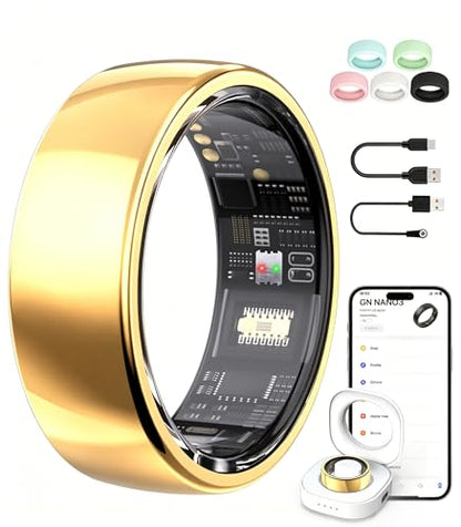 AI Smart Ring for Women Men, Health Ring with AI Health Analysis - color: Gold, size: 11#