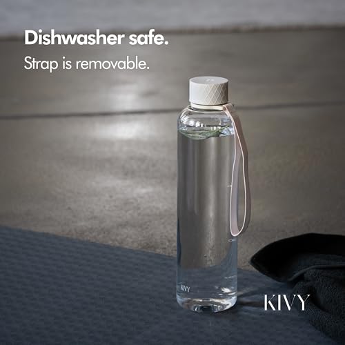 KIVY Slim Water Bottle 32oz Tritan - Lightweight & Shatterproof - BPA-Free - color: 04 Cream Clear, size: 32 Ounces
