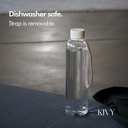 KIVY Slim Water Bottle 32oz Tritan - Lightweight & Shatterproof - BPA-Free - color: 04 Cream Clear, size: 32 Ounces