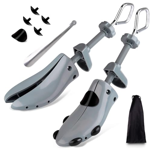 Shoe Stretcher for Women Men Wide Feet 4-Way Adjustable Shoe Expander Widener - color: Grey for Men's Size Us 9.5-13