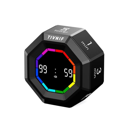 Visual Timer for Kids Kitchen Timer Pomodoro Magnetic Visual Countdown - color: Black
