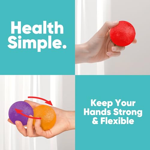 HiKeep Stress Balls for Adults (6 Pack), Stress Ball, Grip Strength Trainer