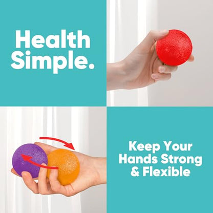 HiKeep Stress Balls for Adults (6 Pack), Stress Ball, Grip Strength Trainer