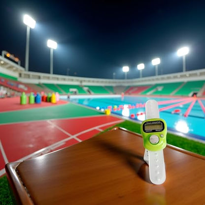 Finger Tally Counter,LED Digital,Clicker Counter,Digital Electronic Tasbeeh Counters,Handheld Number Click Counter,Electronic Counter Tally Counter,Track and Field Lap Counters (Crisp Green)