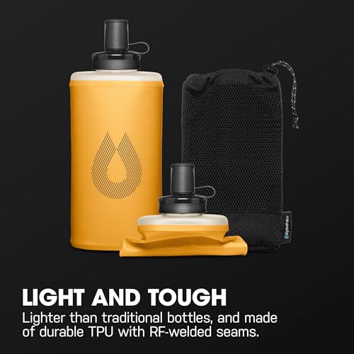 HydraPak PackFlask Harness Mounted Water Bottle (500ml or 750ml) - color: Golden Yellow, size: 25 Ounces