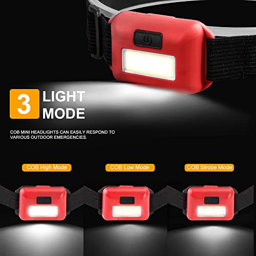 8 Pack Led Headlamp for Adults and Kids - color: 8 red