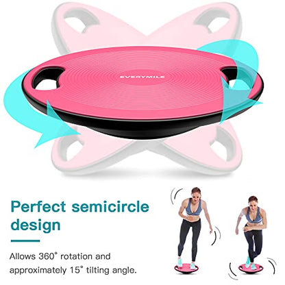 Wobble Exercise Balance Board, No-Skid Surface - color: Classic Pink