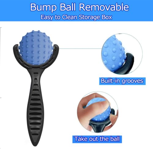 Massage Roller Ball Set Cold & Heat Therapy Tissue Relief Muscle Recovery - color: Blue Set