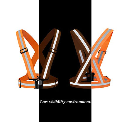 5 Pack Mount Marter Reflective Vest, 360° High Visibility for Running - color: Orange
