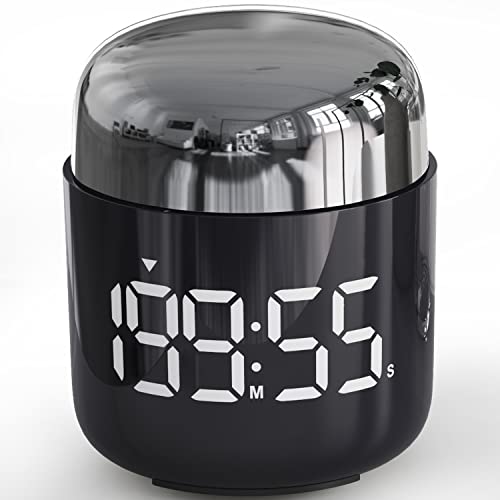 Kitchen Timer, 360 Rotate, Countup/Countdown, LED, Volume - color: Silver