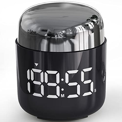 Kitchen Timer, 360 Rotate, Countup/Countdown, LED, Volume - color: Silver