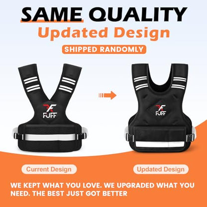 FUFF Weighted Vest Woman, 4-10 Lb Adjustable Weight Vest for Women Men, Female Strength Training Body Vest for Walking Exercise Running Workout