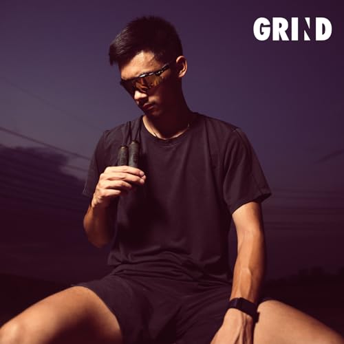 GRIND | Jump Rope - Adjustable "Float" | Tangle-Free, Rapid Speed with Ball Bearings | Ergonomic Soft Grip Handles | Skipping Rope for Fitness, Endurance Training, Gym Workout, or Home Exercise - color: Black