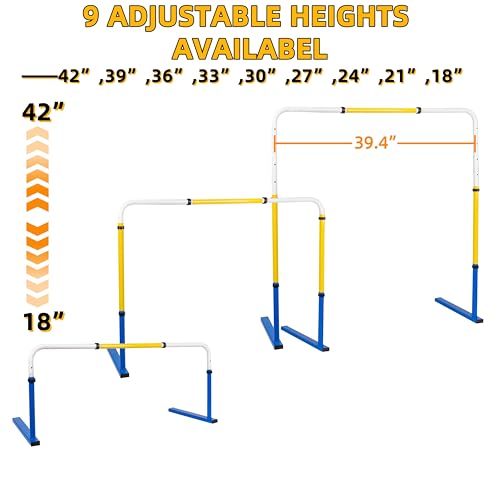 3 Pack Adjustable Height Metal Hurdles Track and Field,Detachable