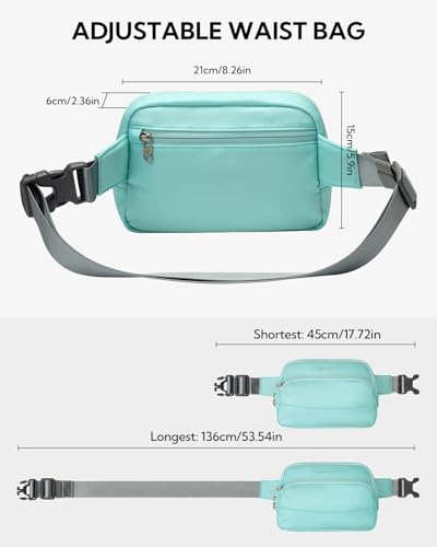 WATERFLY Fanny Pack Belt Bag for Men Women Casual Waist Pack - color: Sky Blue