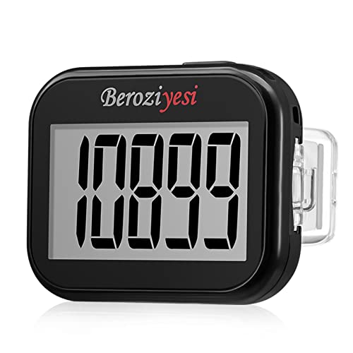 3D Pedometer for Walking, Simple Step Counter for Walking - color: black