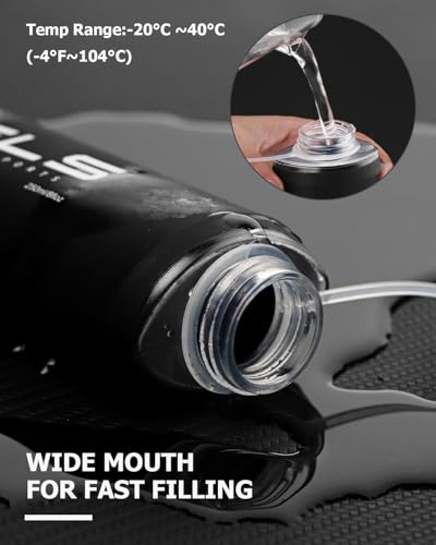 WRELS TPU Soft Flask Lightweight Portable Reusable Water Bottle,BPA Free Collapsible Flask for Hydration Pack in Running Hiking Cycling and Marathon - color: 150ml/5.07oz-2 Pack-Black