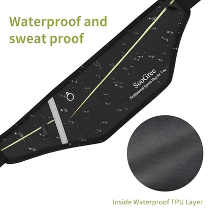 SooGree Slim Running Belt Fanny Packs for Women Men,Water Bottle Holder Hydration Fanny Pouch,Waterproof Sport Waist Pack with Reflective Strip,Runner Belt Bag for Running Cycling Camping Gym (Pink) - color: Pink