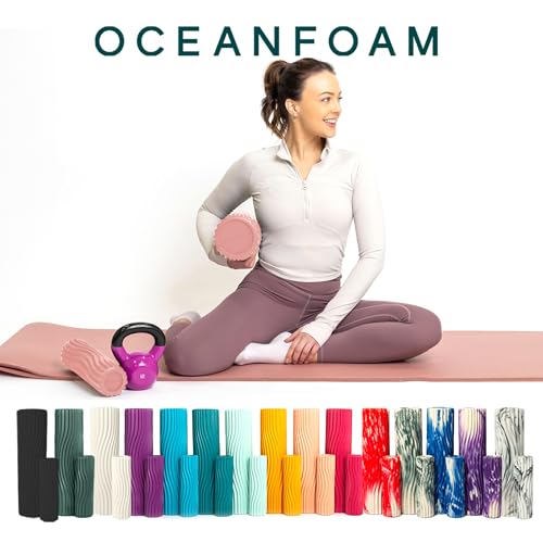 Oceanfoam Tidal Roller - Muscle Massage Foam Roller for Exercise (Blush) - color: Blush