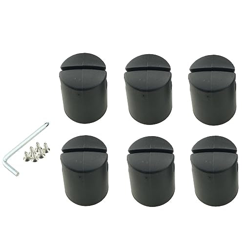 ZCZQC 6pcs Outdoor Trampoline Enclosure Pole Top Caps Replacement Pole End Caps with 1pc Wrench and 6pcs Screws