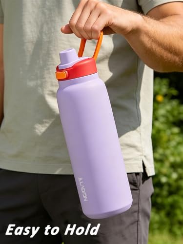 LAOION 28 oz Stainless Steel Insulated Water Bottle - color: Purple, size: 28 Ounces