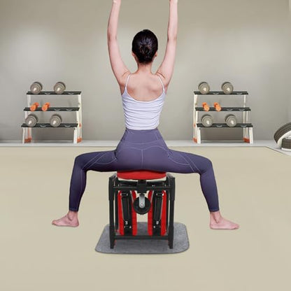Mini Stepper with Bands & Monitor - 330LBS Hydraulic Full Body Workout, Silent Space Saving Exercise Equipment for Home Cardio, Arms, Legs & Glutes - color: Red