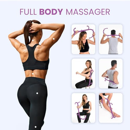 Ranarose Deep Tissue Back & Neck Massager for Body Muscle Pain Relief - color: Pink Lavender