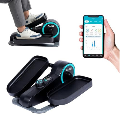 Cubii Move Under Desk Elliptical Bike Exerciser, Leg Exercise Machine, Aqua