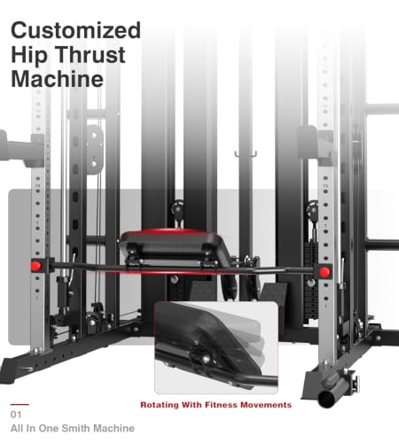 DONOW Smith Machine with Weight Stacks Home Gym System Cable Crossover - color: Premium Steel Weight