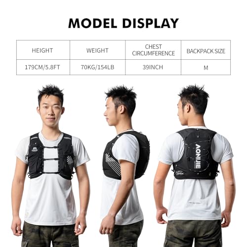 AONIJIE Running Hydration Vest for Men Women Trail Running Gear - size: Large