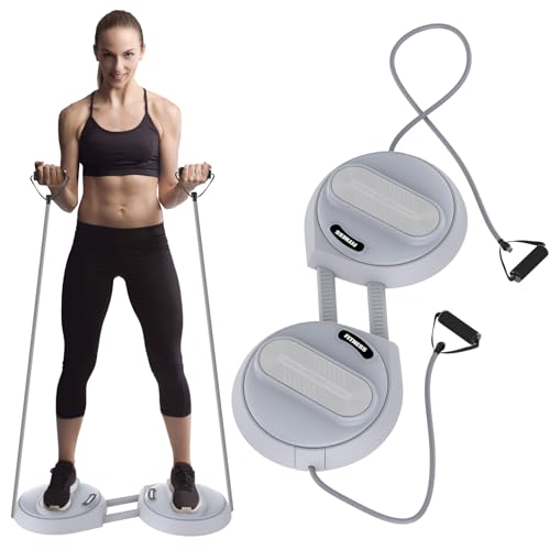 Waist Twisting Machine with Counter, Adjustable Waist Twister Board for Women Belly Fat, Twist Board for Exercise, Ab Twister Board Twist Exercise Machine - color: Gray
