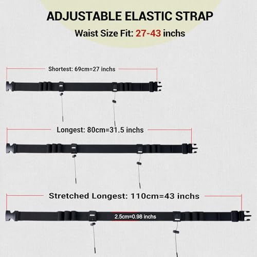 Race Bib Belt for Marathon Trail Running- Adjustable Hooks,6 Gel holders