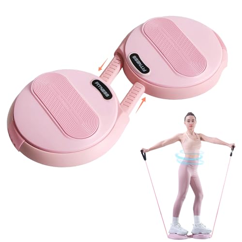 kisnbld Ab Twister Board, Waist Twister Machine with Resistance Bands, Waist Twisting Disc for Core & Ab Exercise, Foot Massage, Ideal for Slimming Workout