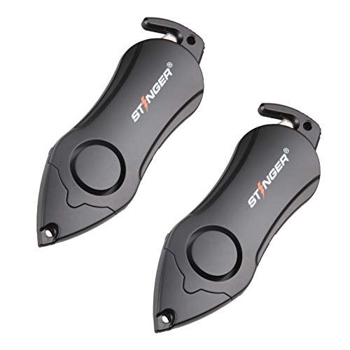 Stinger USA 140 db Siren Personal Safety Alarm Keychain Emergency Tool,2pcs - color: Black 2 pcs