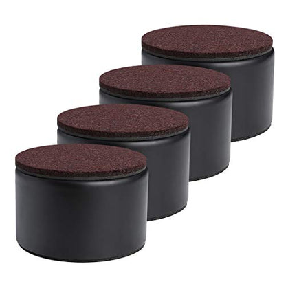 Ezprotekt 2" Bed and Furniture Risers Heavy Steel Sofa Table Dresser Risers - color: Black, size: 3.15" x 2"