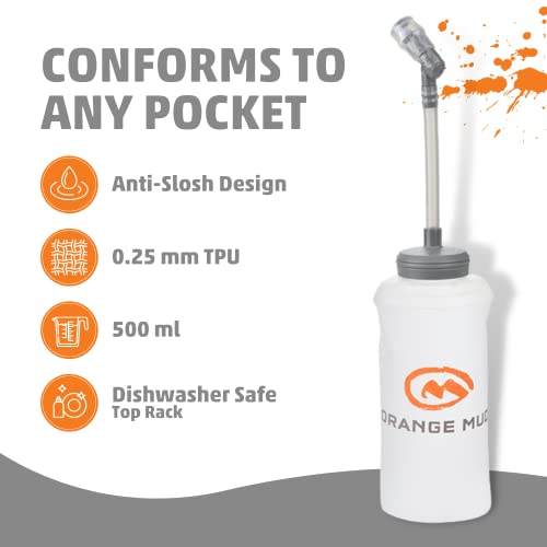 Orange Mud Soft Flask 500ml 17oz Hydration Bottle Running Trail