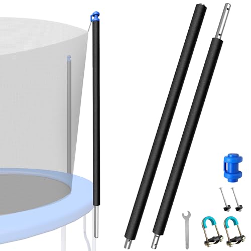 Trampoline Pole Replacement, Enclosure Straight Pole with 2 Setup Options