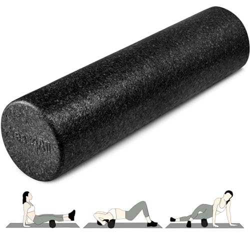 Yes4All High Density Foam Roller for Back, Variety of Sizes & Colors for Yoga, Pilates - Black - 24 Inches - color: B. Black, size: 24-inch (Pack of 1)