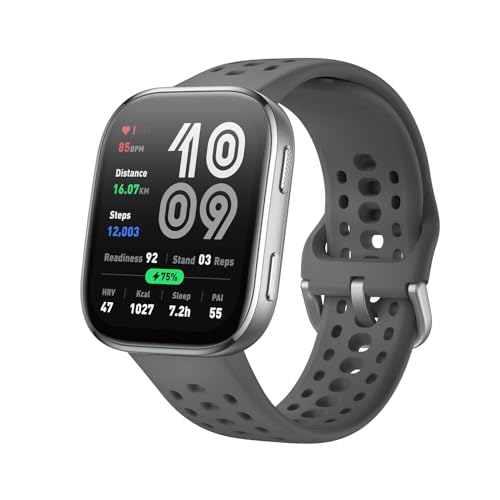 Amazfit Bip 6 Smart Watch, 1.97" AMOLED Display, GPS, iOS/Android - color: Charcoal, style: Bip 6