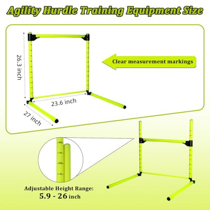 3Pcs Height Adjustable Hurdles Training Equipment, Speed Agility Kit