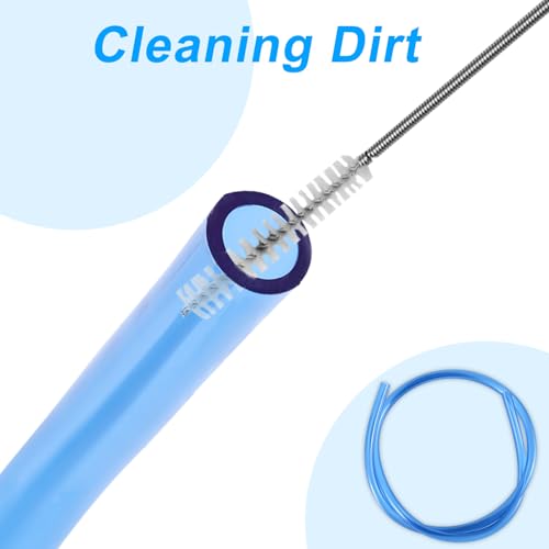 Replacement Tube for Water Bag, with Stainless Steel Tube Cleaner Brush 38.58 Inch Long Premium Hose Replacement for Outdoor Hydration Reservoirs