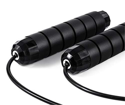 BOOMIBOO Jump Rope, Adjustable Jump Ropes,Skipping Rope Tangle-Free Rapid Speed with Ball Bearings for Women Men Kids,Exercise & Slim Body Jumprope at Home School Gym - color: Black+Blue